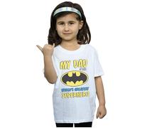 DC Comics Girl's Batman World´s Greatest Superhero Cotton T-Shirt in White | Size: 3-4 Years DC Comics White 3-4 Years