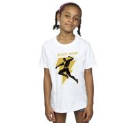 DC Comics Girl's Black Adam Golden Bolt Chest Cotton T-Shirt in White | Size: 5-6 Years DC Comics White 5-6 Years
