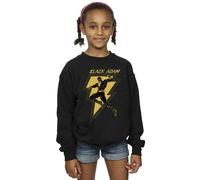 DC Comics Girl's Black Adam Golden Bolt Chest Sweatshirt | Size: 5-6 Years DC Comics Black 5-6 Years