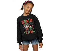 DC Comics Girl's Chibi Catwoman Santa Claws Sweatshirt in Black | Size: 7-8 Years DC Comics Black 7-8 Years