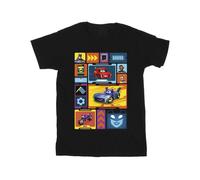 DC Comics Girl's Collage Cotton T-Shirt in Black | Size: 3-4 Years DC Comics Black 3-4 Years