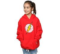 DC Comics Girls Flash Distressed Logo Hoodie 9-11 Years Red