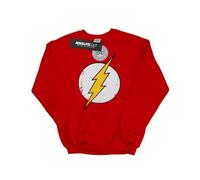 DC Comics Girls Flash Distressed Logo Sweatshirt 5-6 Years Red