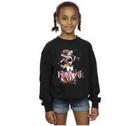 DC Comics Girl's Harley Quinn Forces Of Nature Sweatshirt in Black | Size: 3-4 Years DC Comics Black 3-4 Years