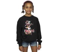 DC Comics Girl's Harley Quinn Forces Of Nature Sweatshirt in Black | Size: 5-6 Years DC Comics Black 5-6 Years