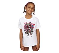 DC Comics Girl's Harley Quinn Hyenas Cotton T-Shirt in White | Size: 3-4 Years DC Comics White 3-4 Years