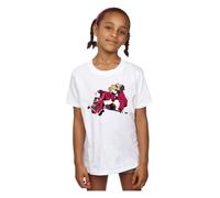 DC Comics Girl's Harley Quinn Rollerskates Cotton T-Shirt in White | Size: 7-8 Years DC Comics White 7-8 Years