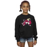 DC Comics Girl's Harley Quinn Rollerskates Sweatshirt in Black | Size: 5-6 Years DC Comics Black 5-6 Years