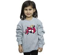 DC Comics Girl's Harley Quinn Rollerskates Sweatshirt in Grey | Size: 12-13 Years DC Comics Grey 12-13 Years