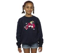 DC Comics Girl's Harley Quinn Rollerskates Sweatshirt in Navy | Size: 9 Years DC Comics Navy 9 Years