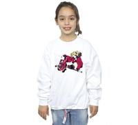 DC Comics Girl's Harley Quinn Rollerskates Sweatshirt in White | Size: 7-8 Years DC Comics White 7-8 Years