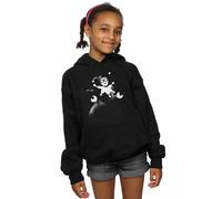 DC Comics Girl's Harley Quinn Spot Hoodie in Black | Size: 7-8 Years DC Comics Black 7-8 Years