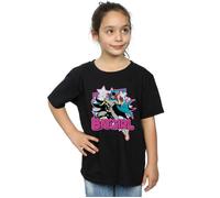 DC Comics Girl's Leap Batgirl Cotton T-Shirt in Black | Size: 3-4 Years DC Comics Black 3-4 Years