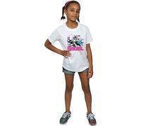 DC Comics Girl's Leap Batgirl Cotton T-Shirt in White | Size: 7-8 Years DC Comics White 7-8 Years