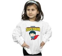 DC Comics Girl's Superman My Dad Is My Hero Sweatshirt in White | Size: 12-13 Years DC Comics White 12-13 Years