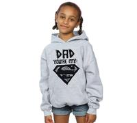 DC Comics Girl's Superman Super Dad Hoodie in Grey | Size: 5-6 Years DC Comics Grey 5-6 Years
