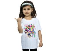 DC Comics Girl's Teen Titans Go 80s Icons Cotton T-Shirt in White | Size: 5-6 Years DC Comics White 5-6 Years