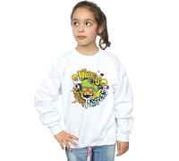 DC Comics Girl's Teen Titans Go Waffle Mania Sweatshirt in White | Size: 7-8 Years DC Comics White 7-8 Years