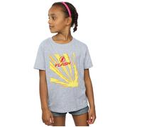 DC Comics Girl's The Flash Lightning Bolts Cotton T-Shirt in Grey | Size: 9 Years DC Comics Grey 9 Years