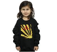 DC Comics Girl's The Flash Lightning Bolts Sweatshirt in Black | Size: 9 Years DC Comics Black 9 Years