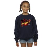 DC Comics Girl's The Flash Pillars Sweatshirt in Navy | Size: 12-13 Years DC Comics Navy 12-13 Years