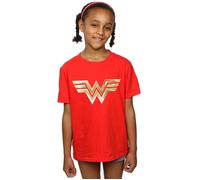 DC Comics Girl's Wonder Woman 84 Gold Emblem Cotton T-Shirt in Red | Size: 9 Years DC Comics Red 9 Years