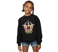 DC Comics Girls Wonder Woman 84 Star Design Sweatshirt Black 12-13 Years