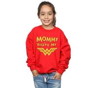DC Comics Girl's Wonder Woman Mummy You´re My Hero Sweatshirt in Red | Size: 12-13 Years DC Comics Red 12-13 Years