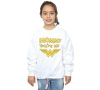 DC Comics Girl's Wonder Woman Mummy You´re My Hero Sweatshirt in White | Size: 12-13 Years DC Comics White 12-13 Years