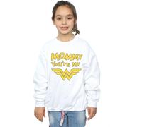 DC Comics Girl's Wonder Woman Mummy You´re My Hero Sweatshirt in White | Size: 9 Years DC Comics White 9 Years