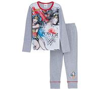 DC Comics Girls Wonder Woman Pyjamas Kids Full Length Pjs Set Gift Nightwear