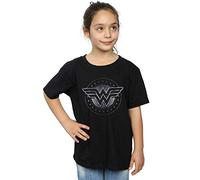 DC Comics Girls Wonder Woman Star Shield T-Shirt Black 12-13 Years