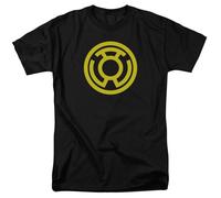 DC Comics - Green Lantern - Yellow Emblem - Adult Unisex T-Shirt - Black
