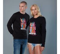 Dc Comics Harley Quinn Acrylic Storke Portrait Birds Of Prey Sweatshirt - Black Black XL