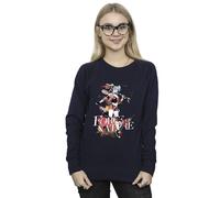 DC Comics Women's Harley Quinn Forces Of Nature Sweatshirt in Navy | Size: XL DC Comics Navy XL