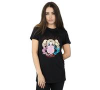DC Comics Women's Harley Quinn Mad Love Cotton Boyfriend T-Shirt in Black | Size: 4XL DC Comics Black 4XL