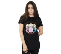 DC Comics Women's Harley Quinn Mad Love Cotton Boyfriend T-Shirt in Black | Size: Small DC Comics Black S