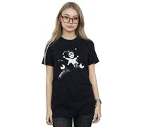Dc Comics Harley Quinn Spot Cotton Boyfriend T-Shirt In Black Black XXXL