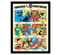 DC Comics Heroes Of The Universe Framed Poster DC Comics Multicolor