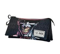 DC Comics Joker Crazy-ECO Triple Pencil Case, Black, 23 x 11 cm