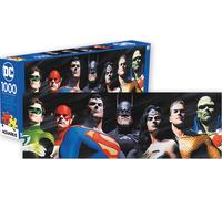 AQUARIUS DC Comics 73058 Aquarius Justice League (Slim 1000 Piece Jigsaw Puzzle) -Glare Free-Precision Fit-Officially Licensed Merchandise & Collectibles-12 x 36 Inches