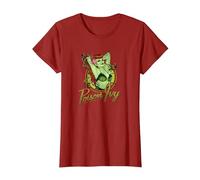 DC Comics Justice League Bombshell Poison Ivy Badge T-Shirt, Women, Cranberry Red, Medium