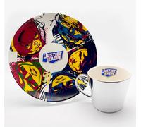 DC Comics Justic League Collectors Plate & Mirror Mug Set