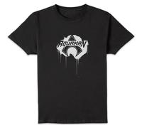 Justice League Graffiti Aquaman Men's T-Shirt - Black - XXL