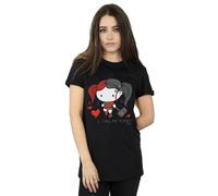 Dc Comics Justice League I Love My Puddin´ Cotton Boyfriend T-Shirt In Black Black 4XL