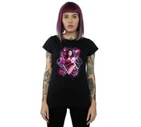 DC Comics Women's Justice League Movie Team Diamonds Cotton T-Shirt in Black | Size: Large DC Comics Black L