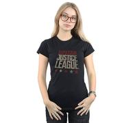 DC Comics Women's Justice League Movie United We Stand Cotton T-Shirt in Black | Size: Small DC Comics Black S