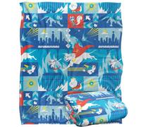 Dc Comics League Of Super Pets Character Collage Blanket Multicoloured (One Size)