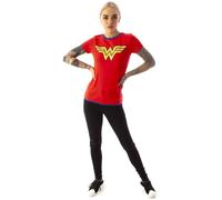Wonder Woman Metallic Logo T-Shirt (M), Red