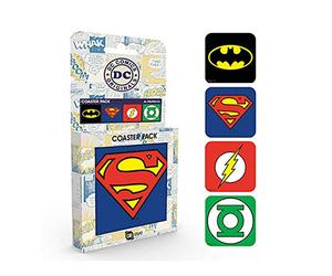 DC Comics Logos Coaster Pack, Wood, Various